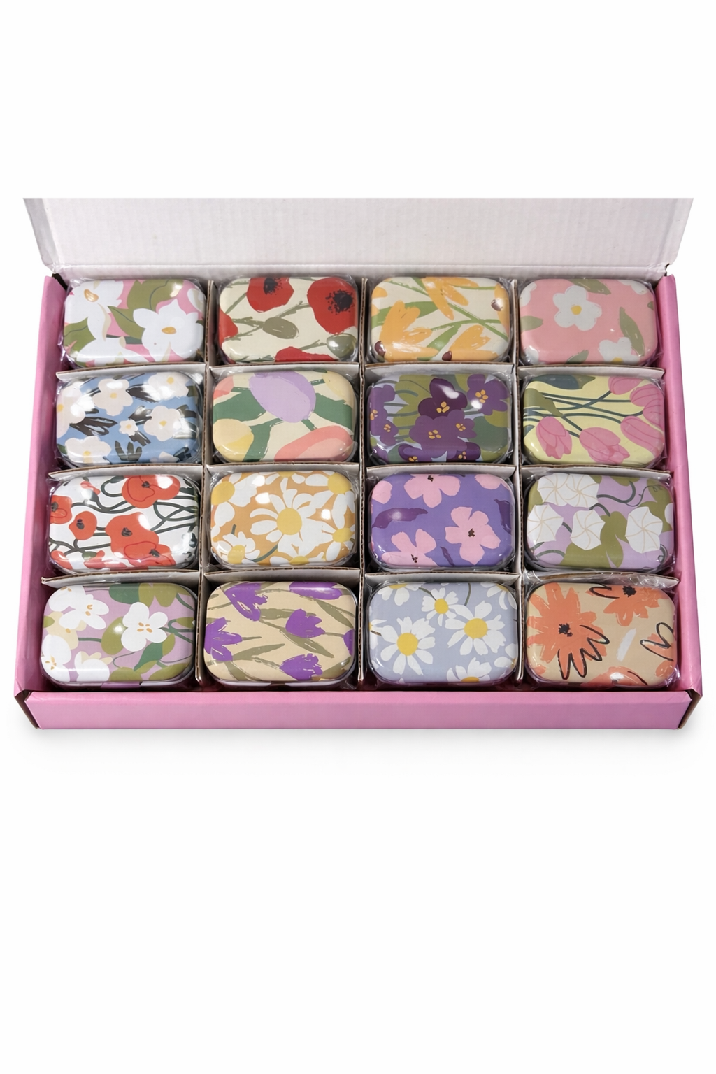 Floral Magnetic Needle Tin – Needlepoint Accessory
