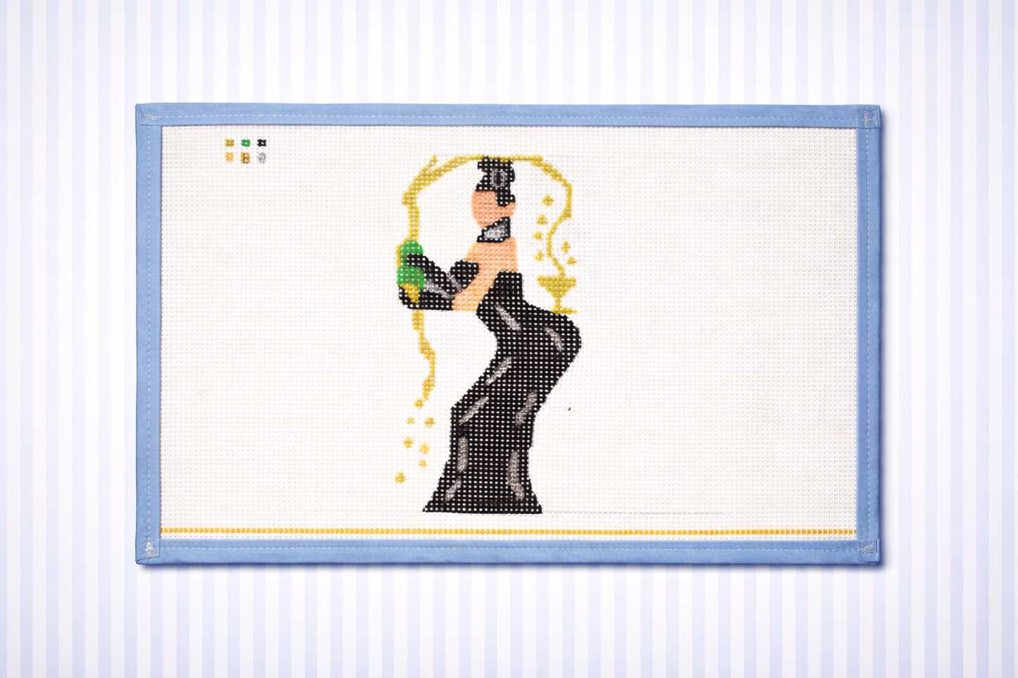 Kim Kardashian Handpainted Needlepoint Canvas