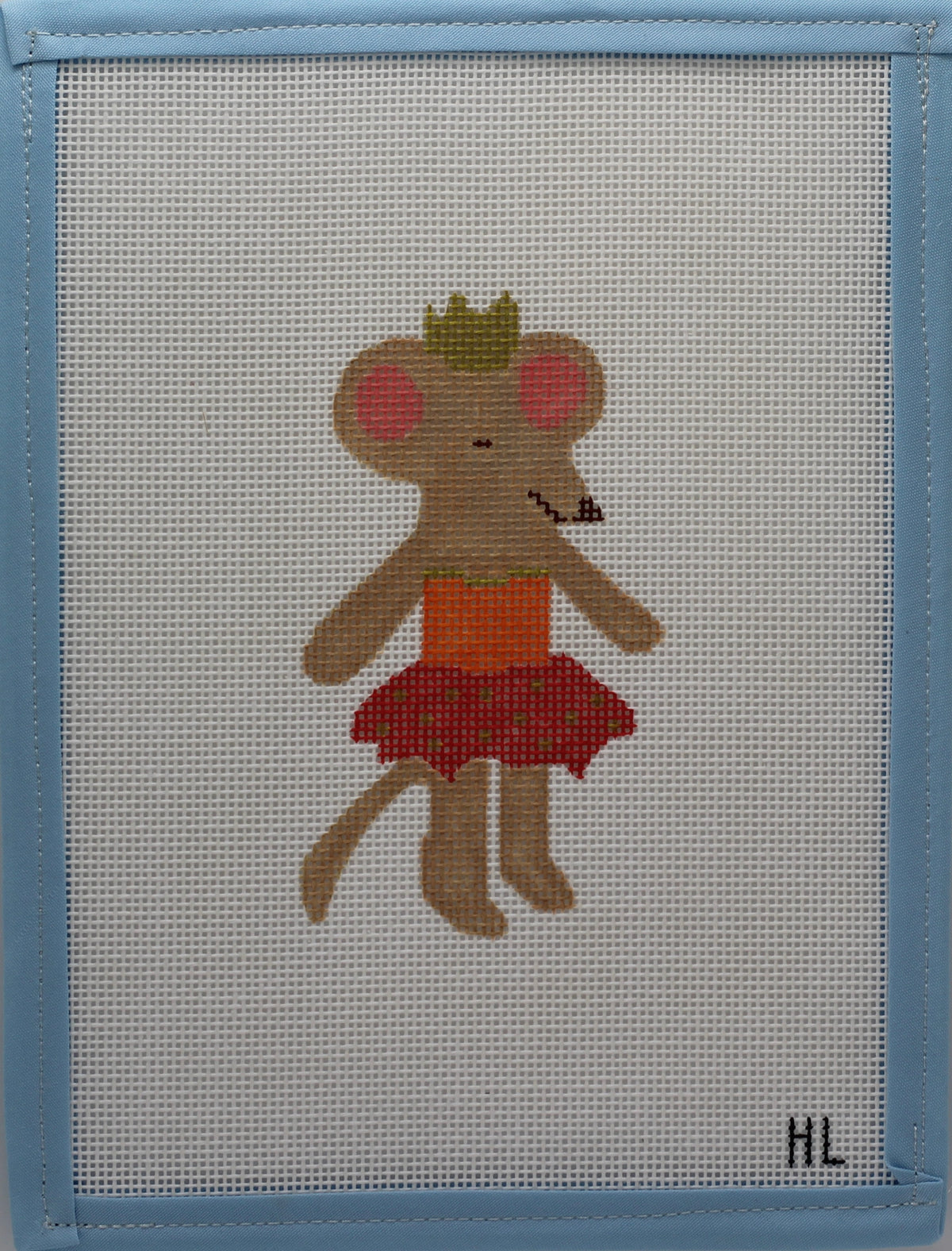 Maileg Inspired Mouse Needlepoint Canvas | 18 Mesh