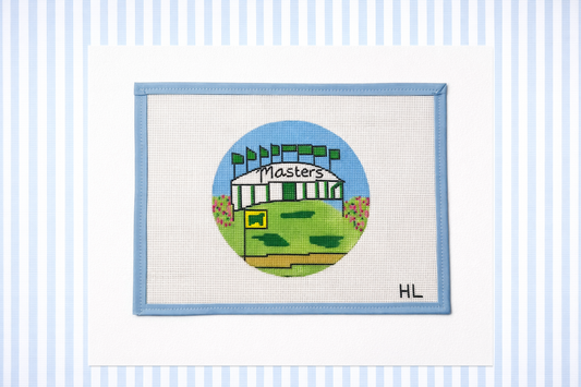 Masters Augusta Golf Handpainted Needlepoint Canvas | 18 or 13 Mesh