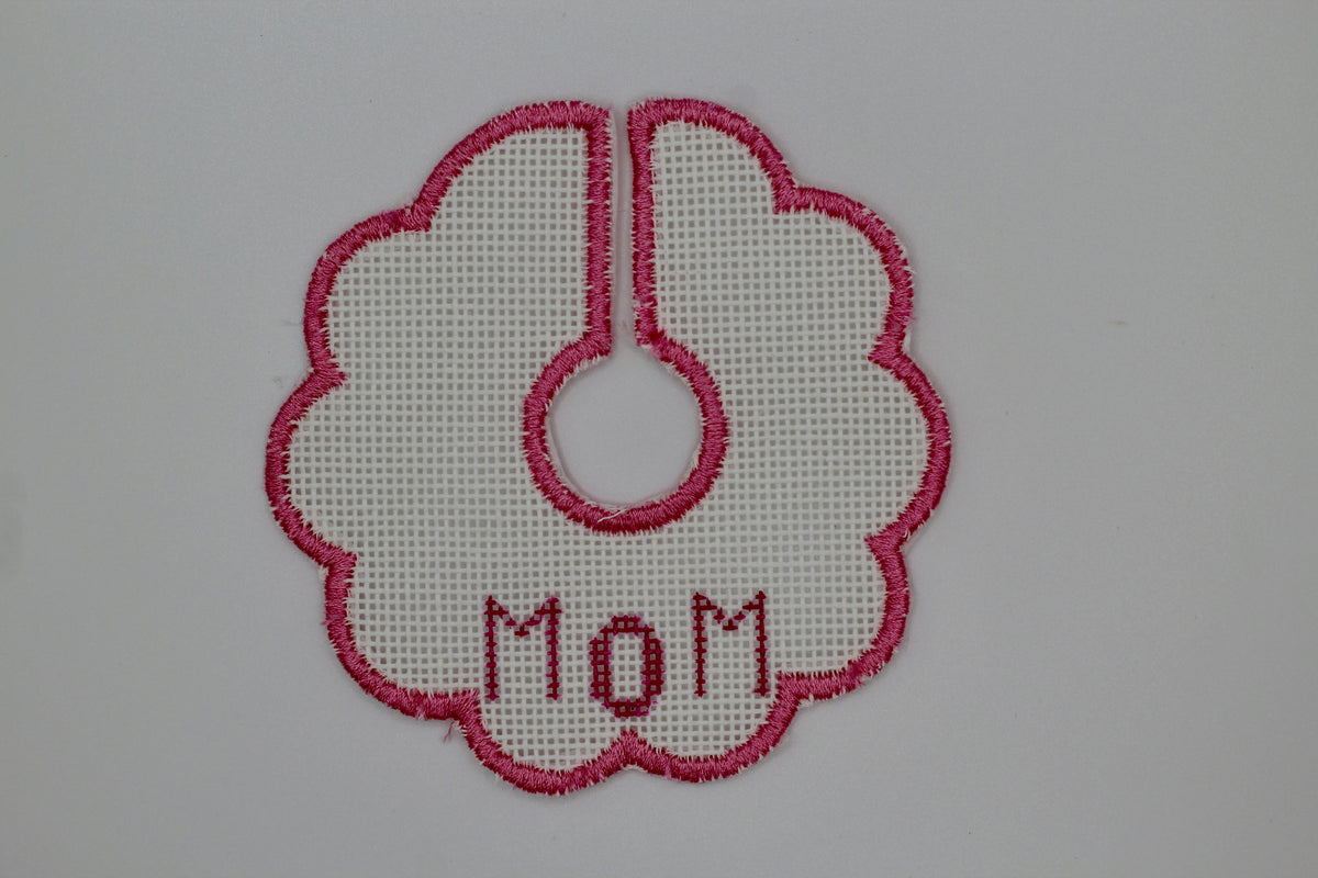 Self Finishing Handpainted Needlepoint Wine Glass Stem Ring | 13 or 18 Mesh