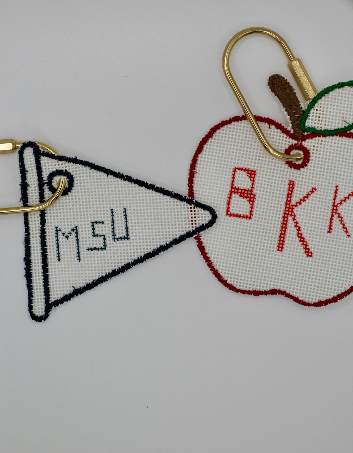 Custom Self-Finished Needlepoint Bag Tag | Personalized 13 or 18 Mesh