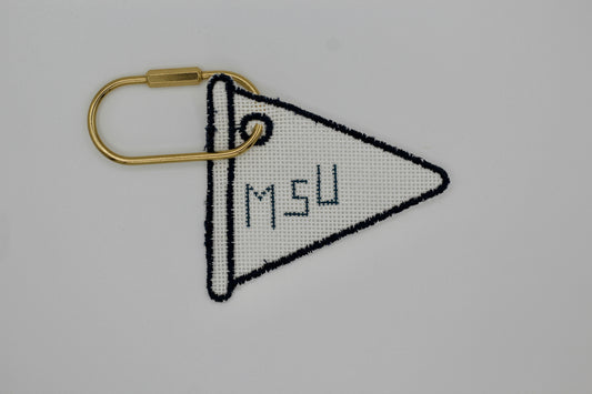 Custom Self-Finished Needlepoint Bag Tag | Personalized 13 or 18 Mesh
