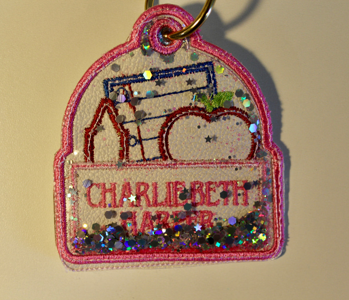 Personalized Shaker Bag Tag, Custom Name Backpack Tag, 4x4 Kids Bag Tag, Back to School Backpack Accessory, Custom Shaker Tag