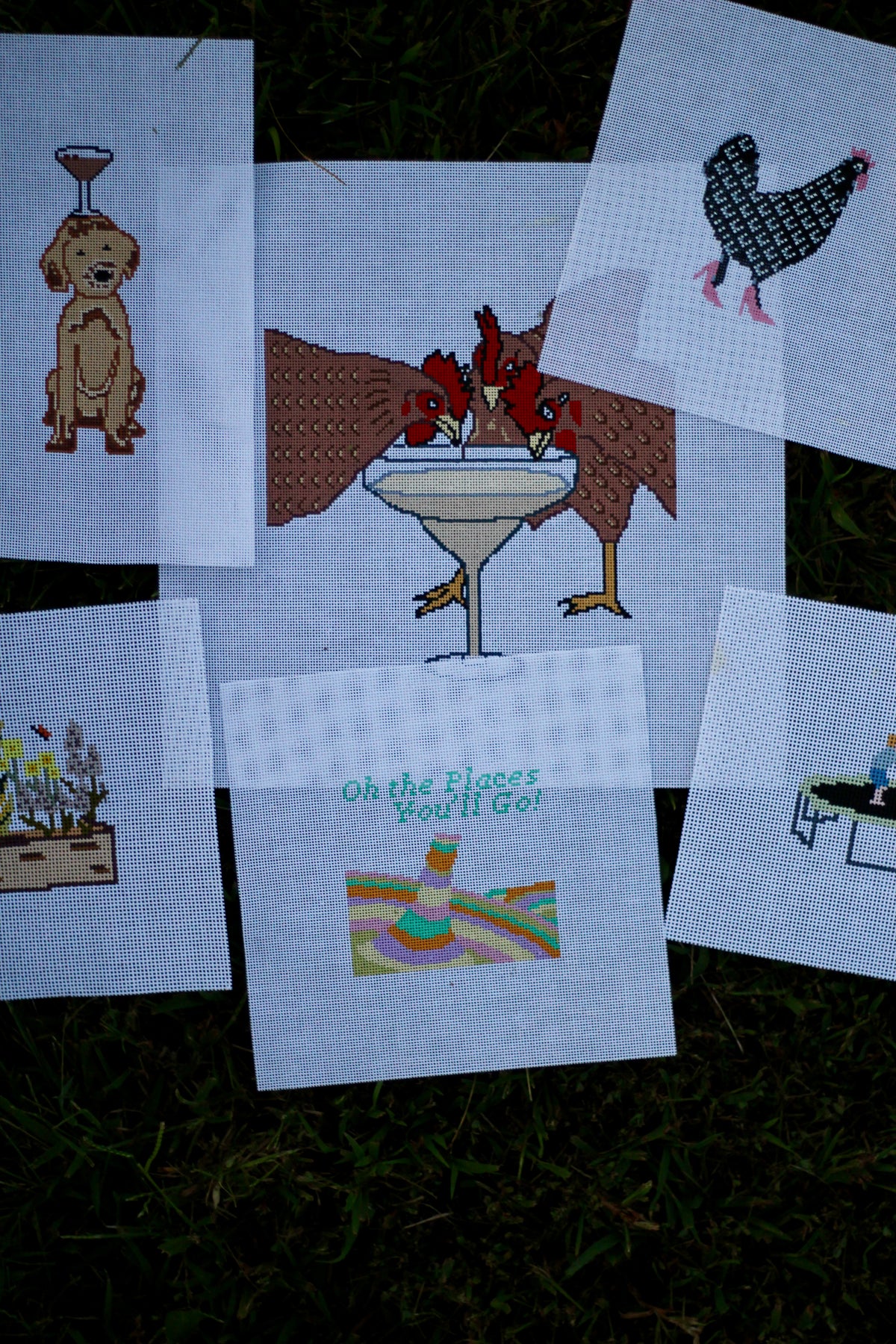 Oh, the Places You’ll Go Handpainted Needlepoint Canvas | 18 Mesh | 4x4