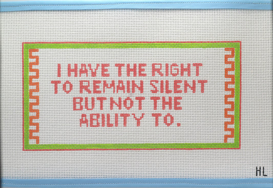 Handpainted Needlepoint Canvas Cheeky Saying | 13 Mesh
