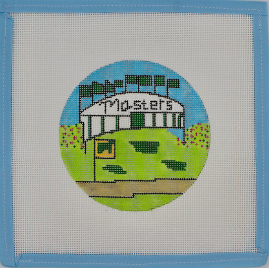 Masters Augusta Golf Handpainted Needlepoint Canvas | 18 or 13 Mesh