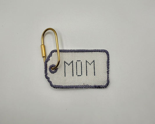 Custom Self-Finished Needlepoint Bag Tag | Personalized 13 or 18 Mesh