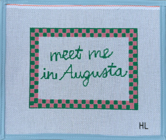 Meet Me in Augusta | Handpainted Needlepoint Canvas
