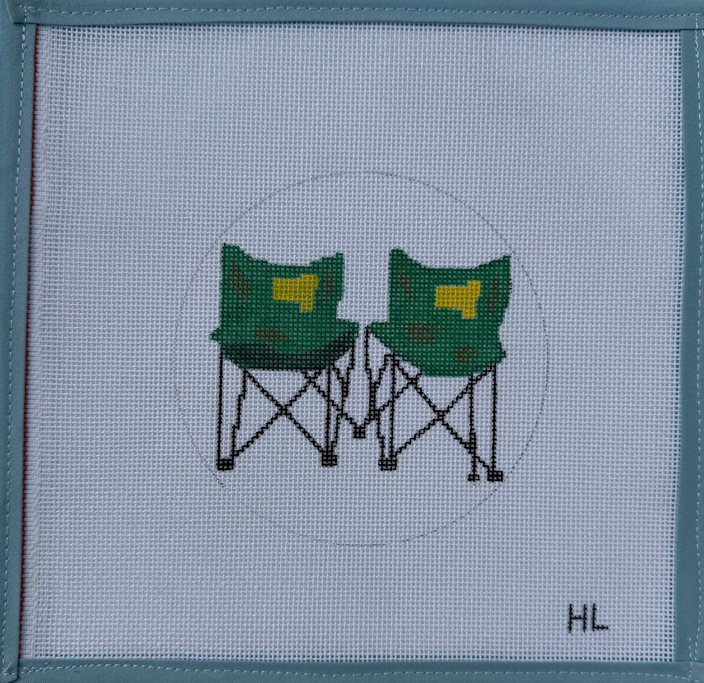 Masters Chairs Handpainted Needlepoint Canvas | 13 or 18 Mesh