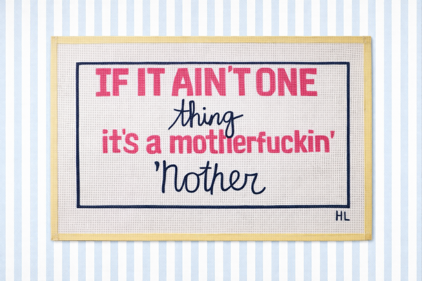 Young Dolph Lyric Handpainted Needlepoint Canvas