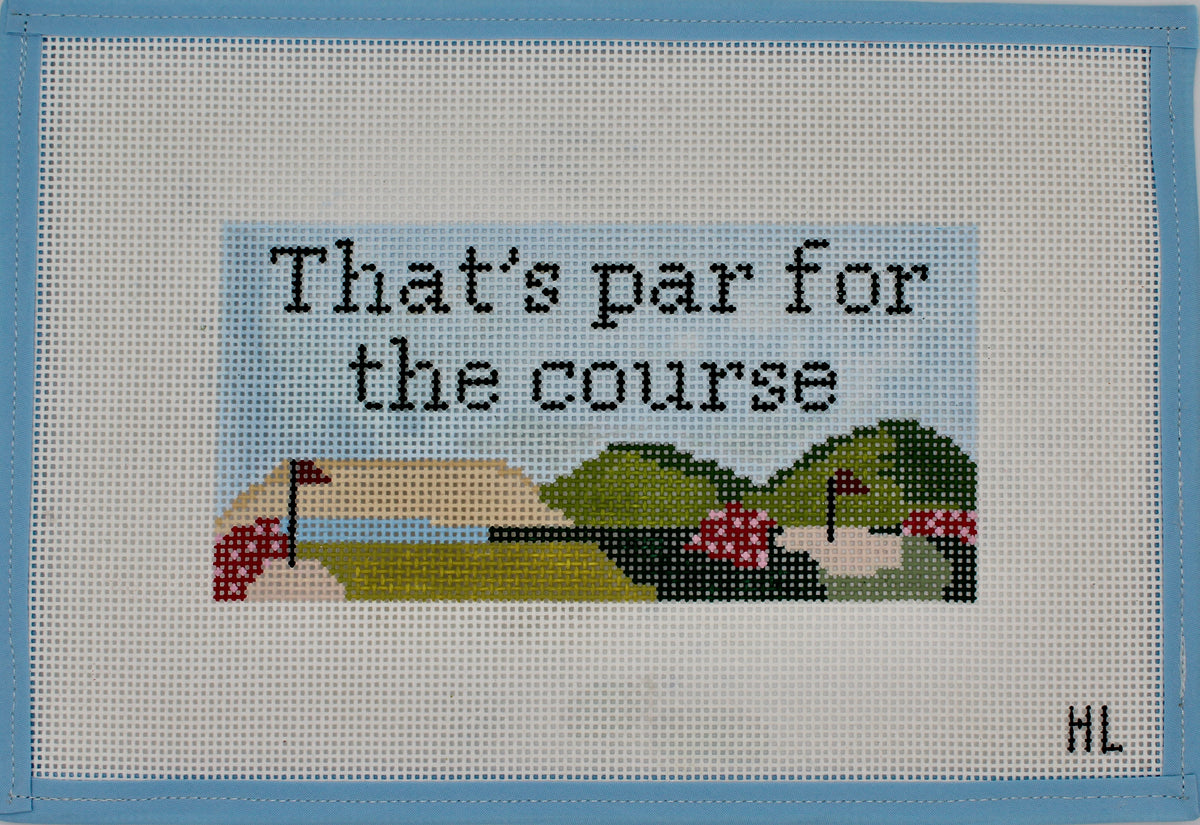 That’s Par for the Course Hand-painted Needlepoint Canvas |  13 Mesh Canvas
