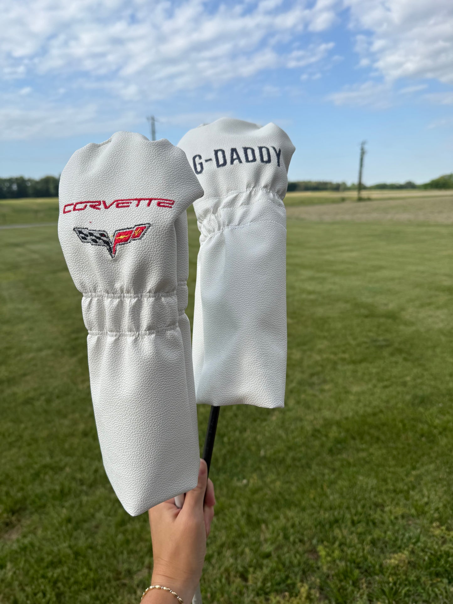 Custom Embroidered Golf Club Covers | Faux Leather Driver, Fairway & Hybrid Covers | Personalized Golf Headcovers | Custom Name, Logo, Dog