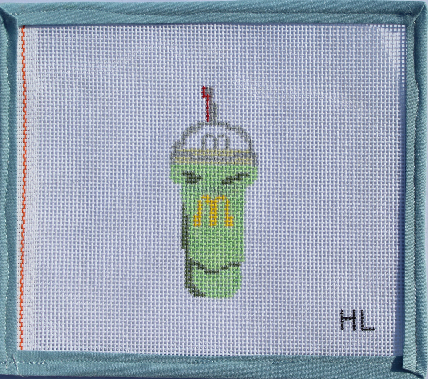 McDonalds Shamrock Shake Needlepoint Canvas