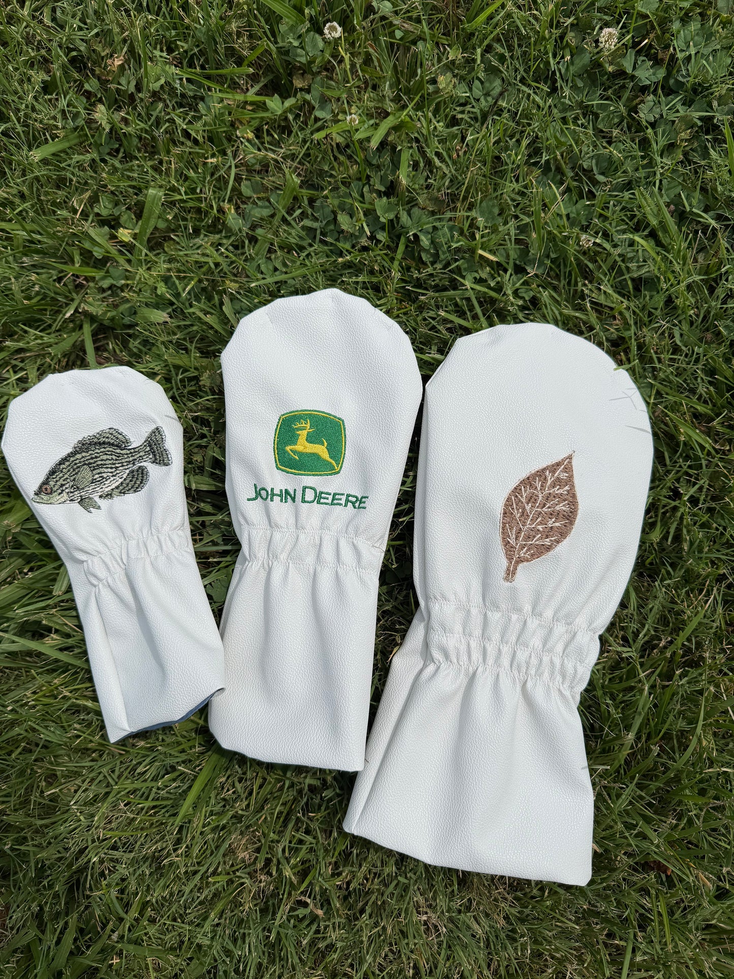 Custom Embroidered Golf Club Covers | Faux Leather Driver, Fairway & Hybrid Covers | Personalized Golf Headcovers | Custom Name, Logo, Dog