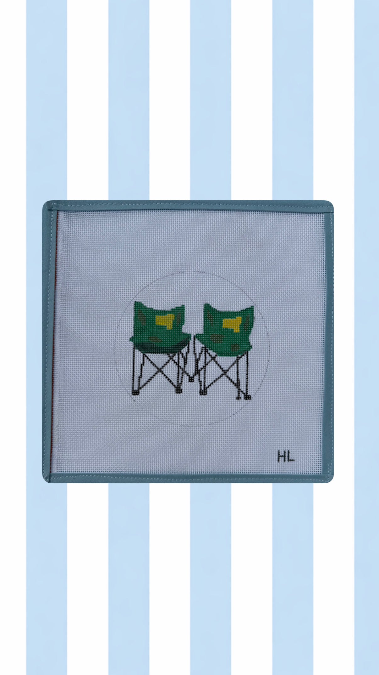 Masters Chairs Handpainted Needlepoint Canvas | 13 or 18 Mesh