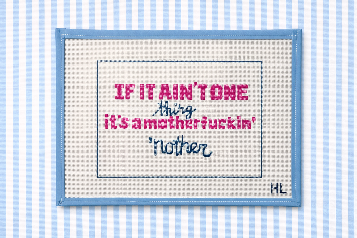 Young Dolph Lyric Handpainted Needlepoint Canvas