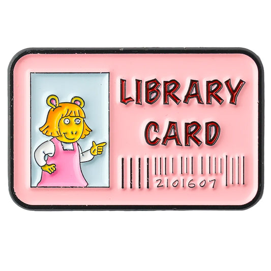 Pink Library Card Needle Minder