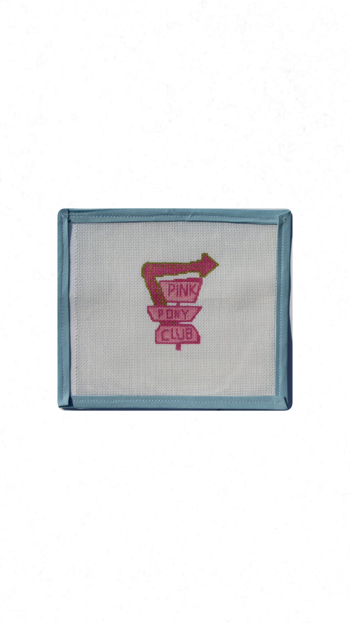 Handpainted Needlepoint Canvas – Pink Pony Club | 18 Mesh