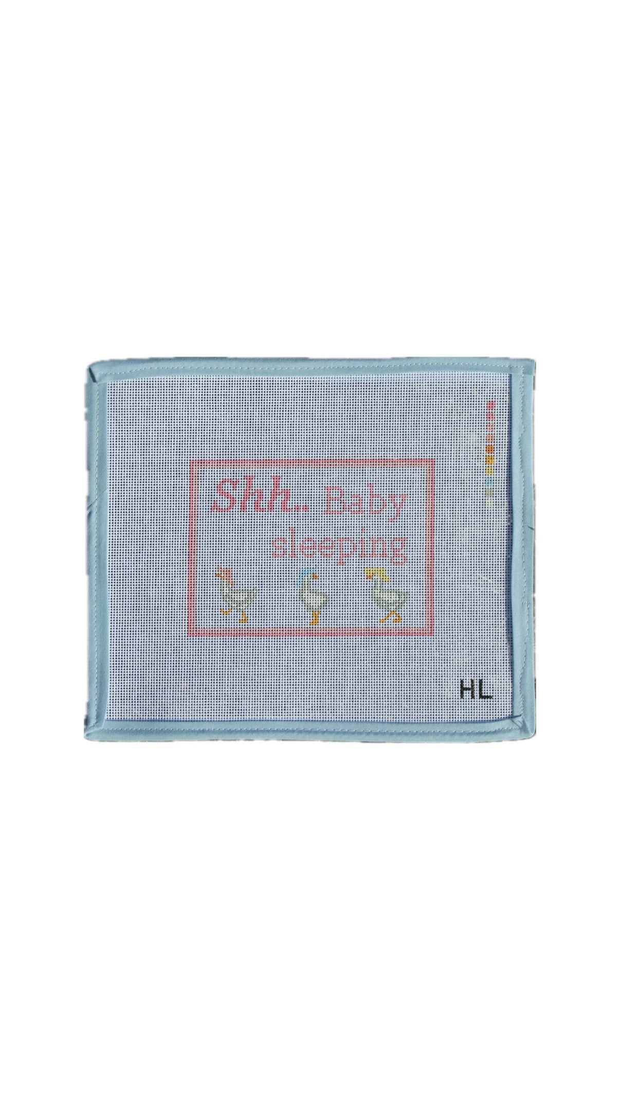 “Shhh Baby Sleeping” Handpainted Needlepoint Canvas | 18 Mesh Nursery Design