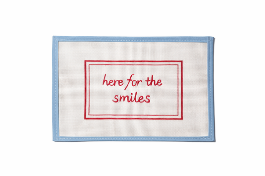 Chick Fil A Inspired Needlepoint Canvas | Here for the Smiles |